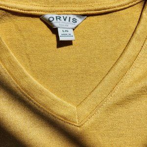 Orvis Women's Large Golden Shell Sweater